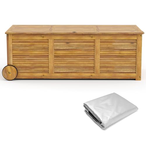46 Gallon Acacia Wood Storage Bench M655