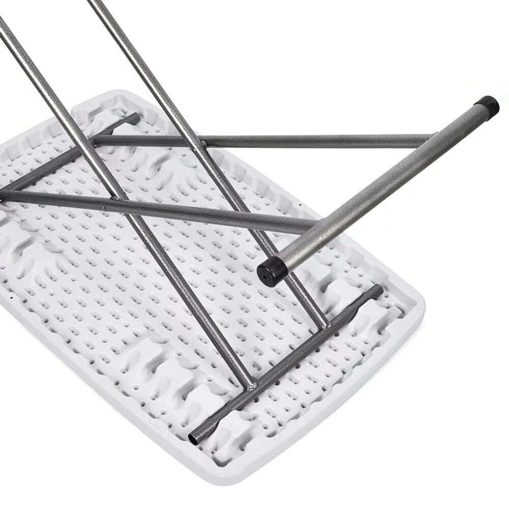 30x20" White Plastic Height Adjustable Folding Table I343