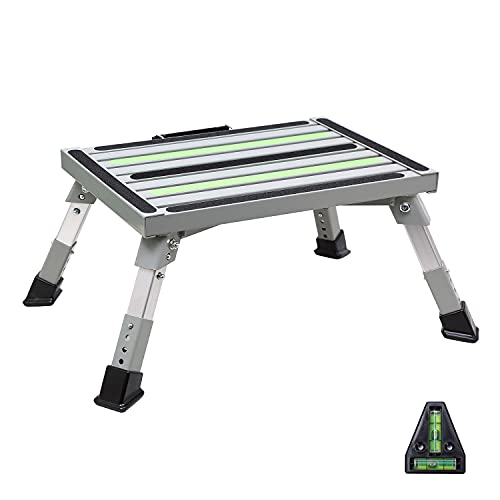 Portable Foldable Anti-Slip Aluminum RV Steps with Handles N470