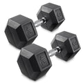 45 lb Pair Rubber Coated Hex Dumbbell X66161