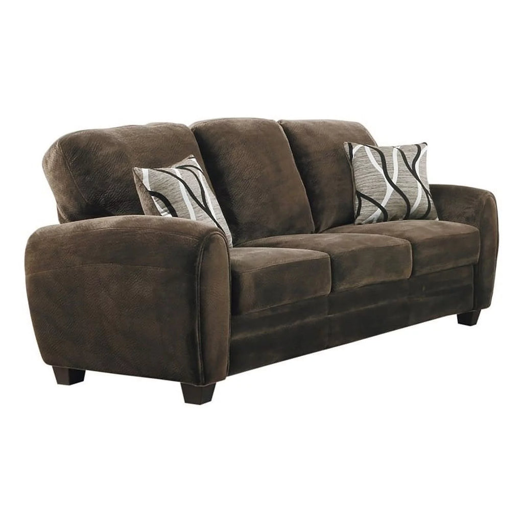 Contemporary Microfiber Upholstered Sofa L378