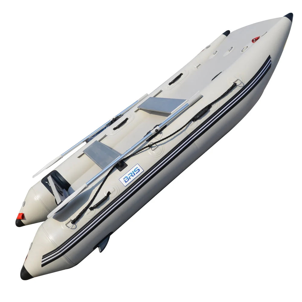 11Ft Inflatable Catamaran Boat Dinghy Gray K699890