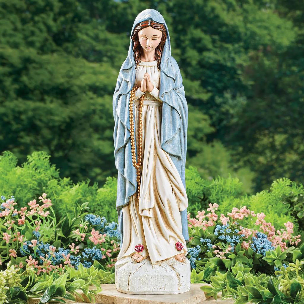 Hand-Painted Virgin Mary Garden Statue U7439
