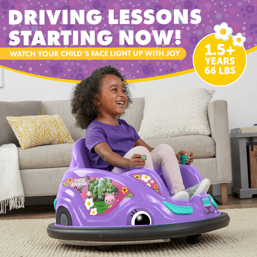 6 Volts Battery Powered Bumper Car with LED Lights and Charger O8743