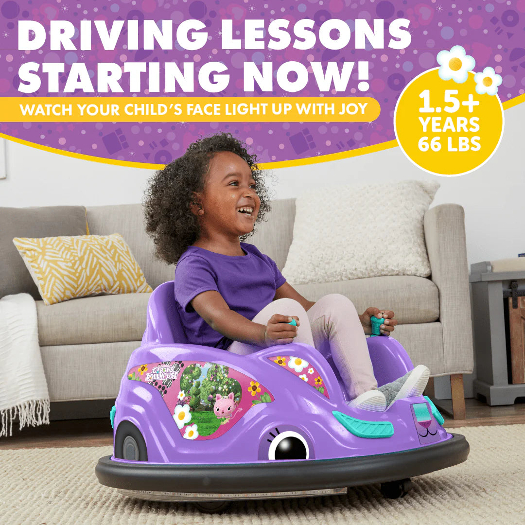 6 Volts Battery Powered Bumper Car with LED Lights and Charger O8743