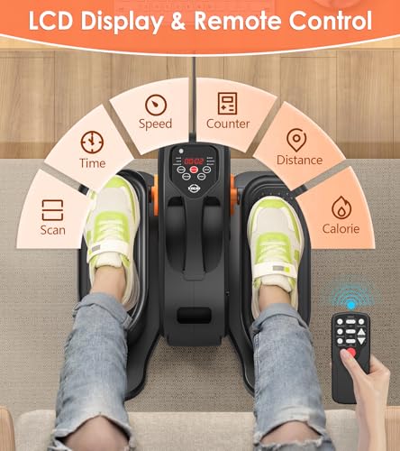 Portable Seated Pedal Exerciser with 12 Adjustable Speeds D801