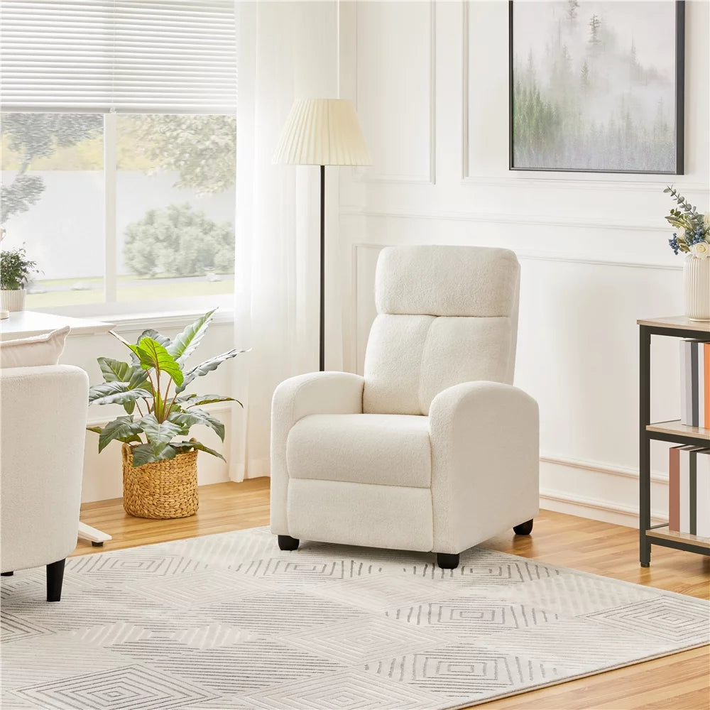 Adjustable Upholstered Boucle Recliner Chair K75402