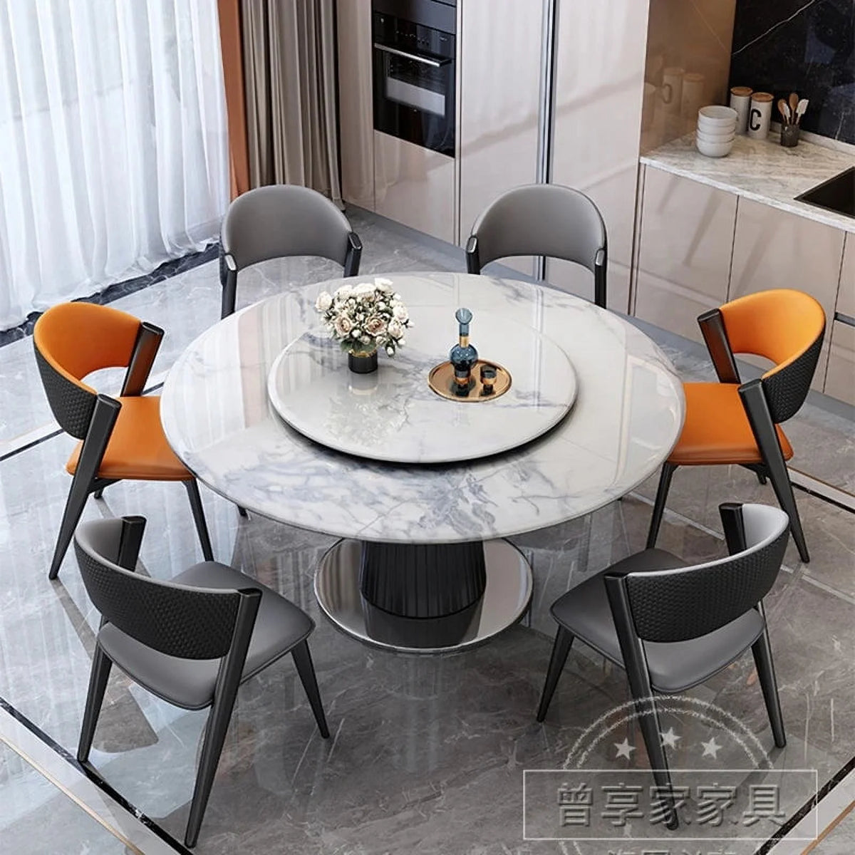 Round Marble Dining Table H853