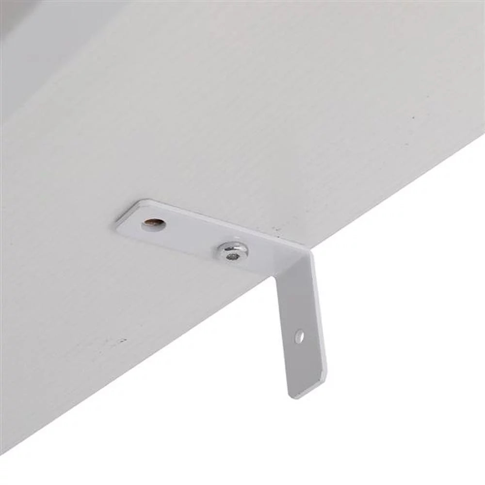 White 5-Shelf Ladder Bookcase with Metal Frame U254