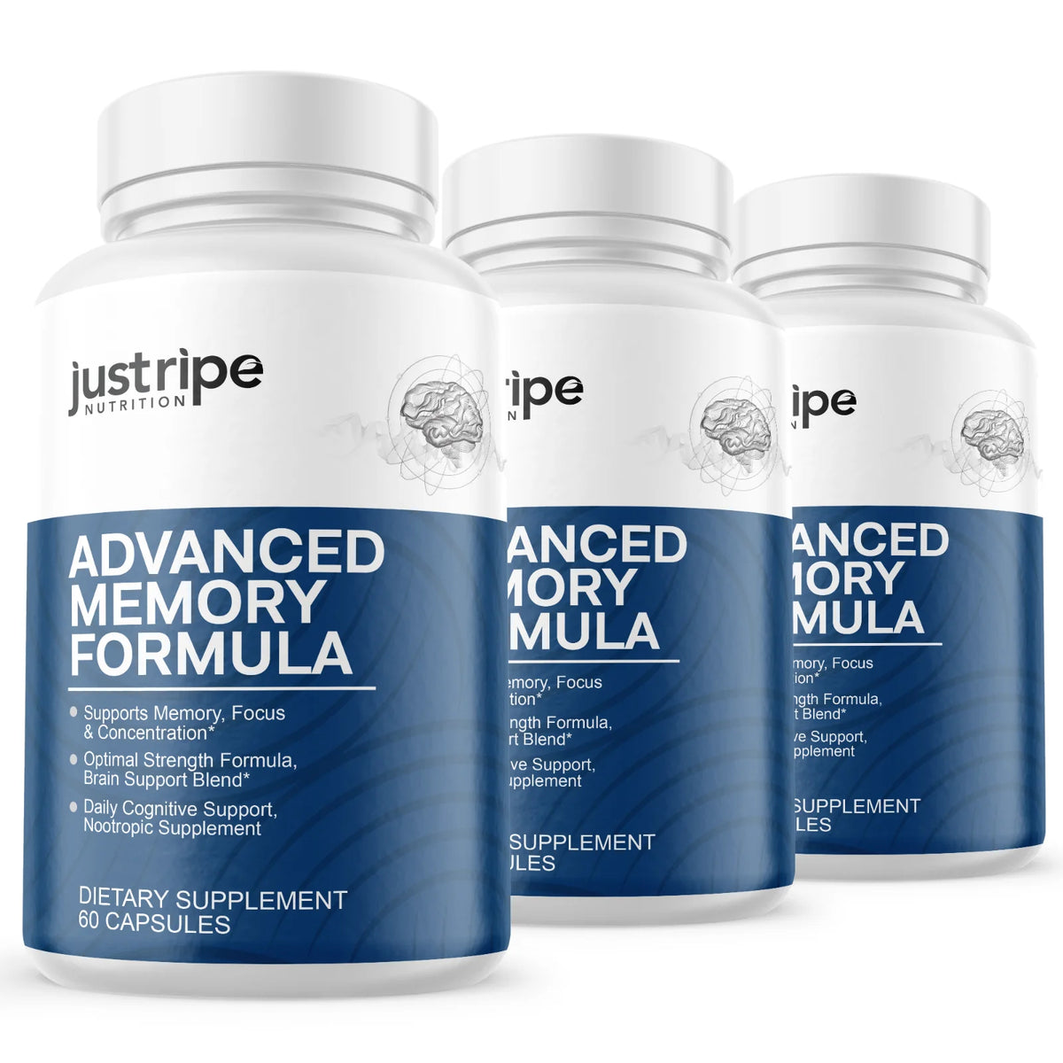 3 Pack Advanced Memory Formula Brain Supplement P785