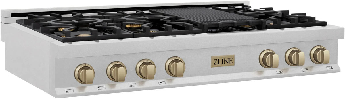 48 In. 7 Gas Burners Stainless Steel Rangetop I5527