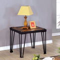 Black Metal Square End Table N557