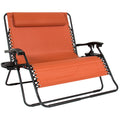 2-Person Double Wide Zero Gravity Chair with Cup Holders J13208