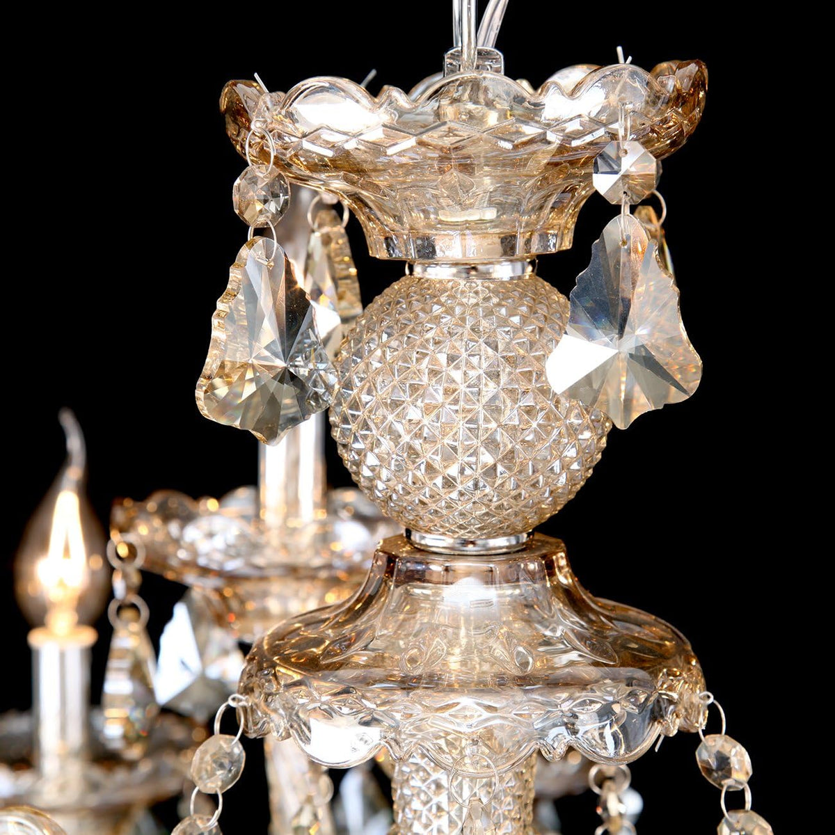 15 Lights Cognac K9 Crystal Chandelier Q979633