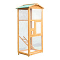 Large Wooden Bird Cage with Ladder and Feeder M352274