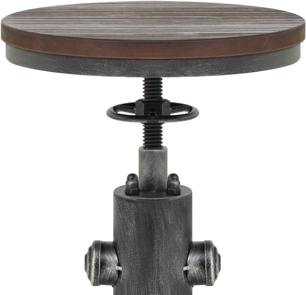 Adjustable Height Solid Wood Barstool Set of 2 S2449