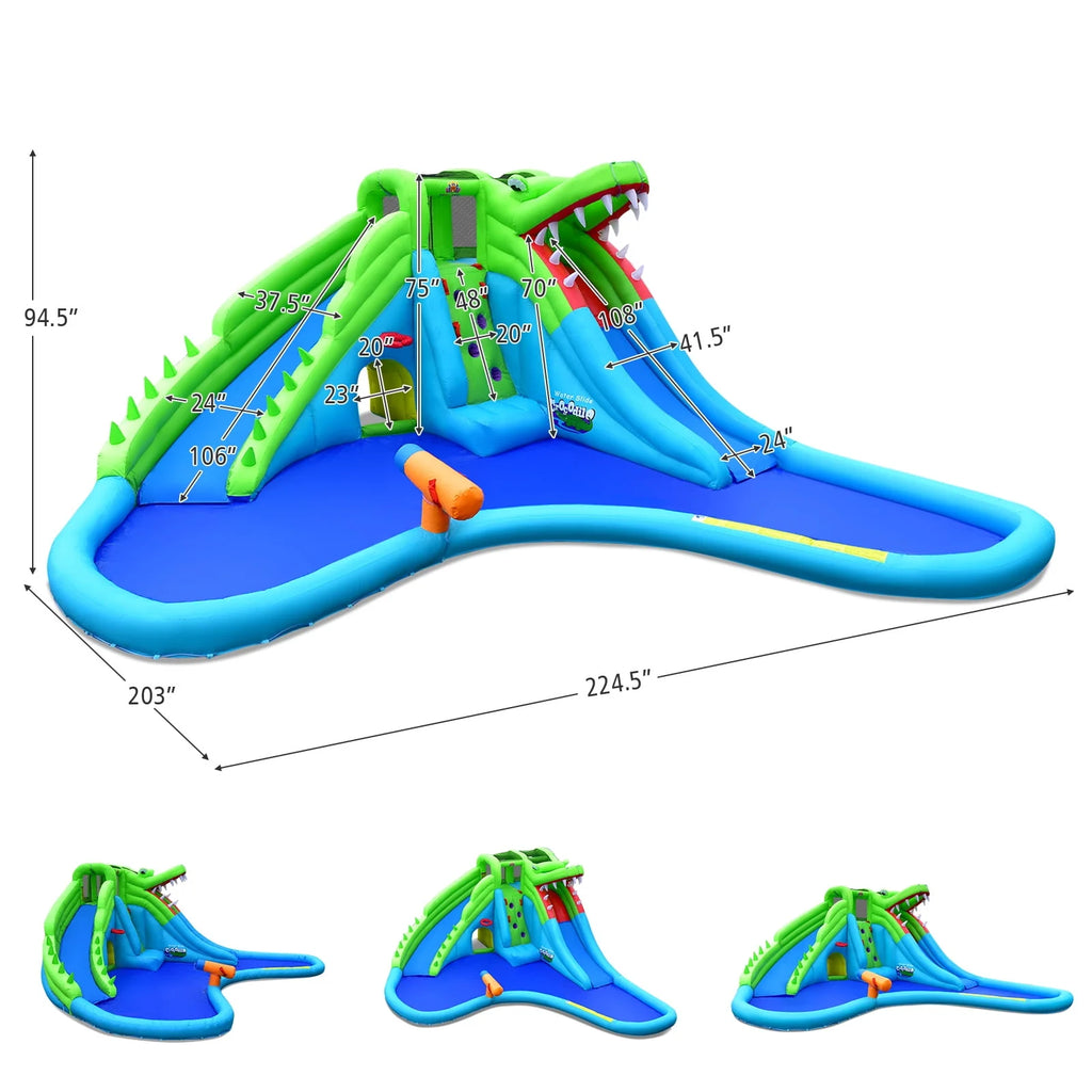 Inflatable Crocodile Water Slide Park with Pool B172248