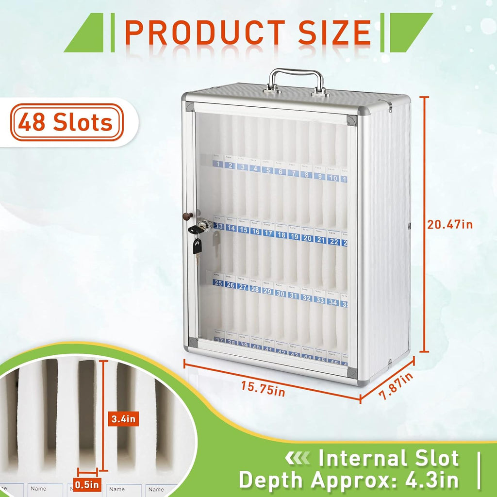 Aluminum Alloy 36 Slots Cell Phones Storage Cabinet O62262