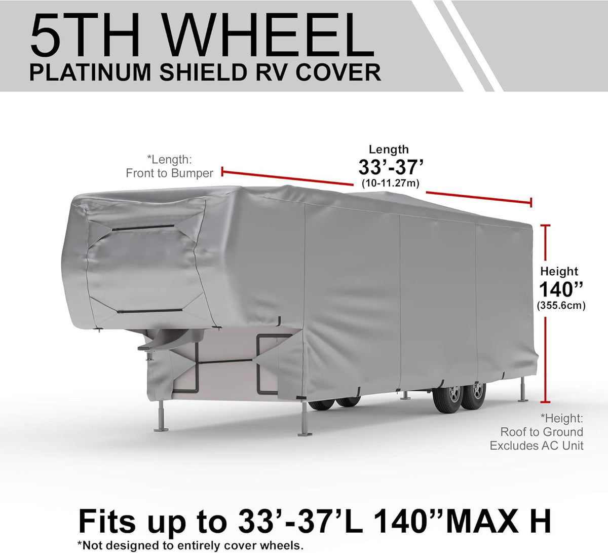 Weatherproof RV Cover for 26' - 30' 5th Wheel RV I531