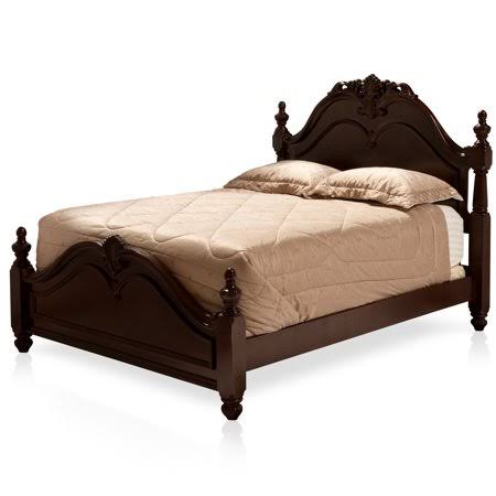 Queen Cherry Traditional Bed H95421