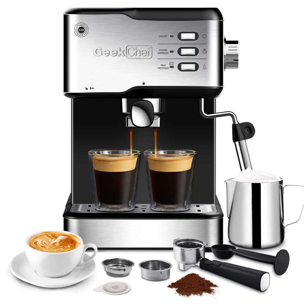 20 Bar Espresso Machine with Milk Frother Steam Wand B6356