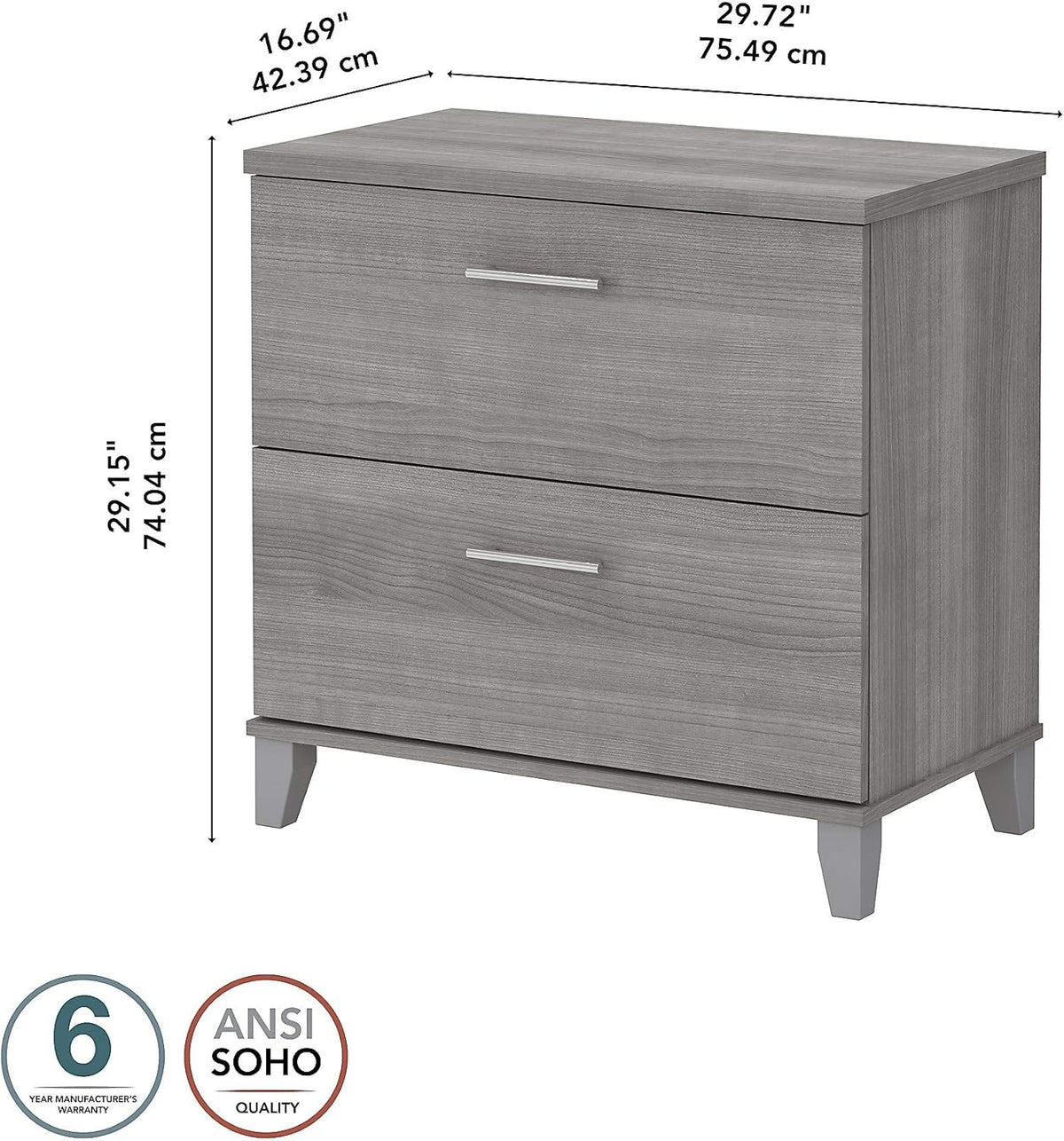 2 Drawer Lateral File Cabinet H820