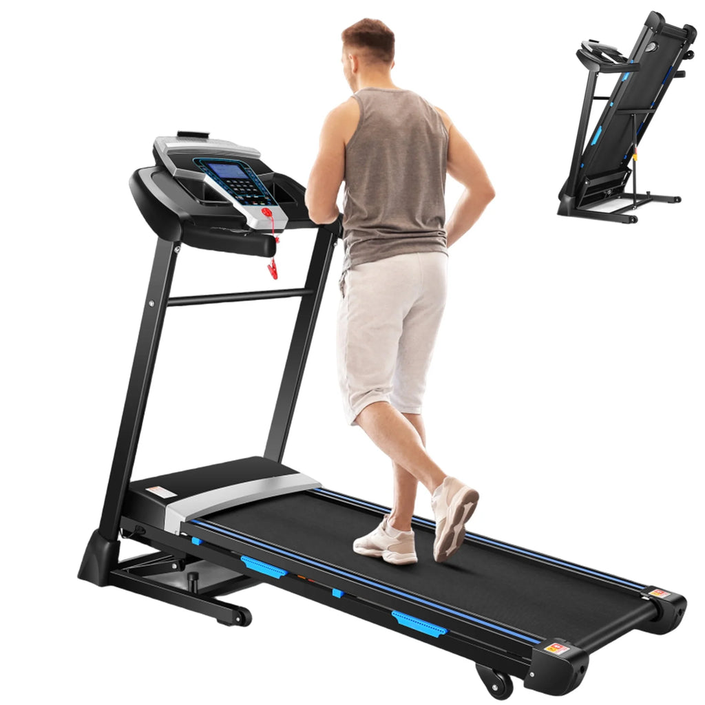 Auto Incline Treadmill with Bluetooth Speaker and LCD Display F587