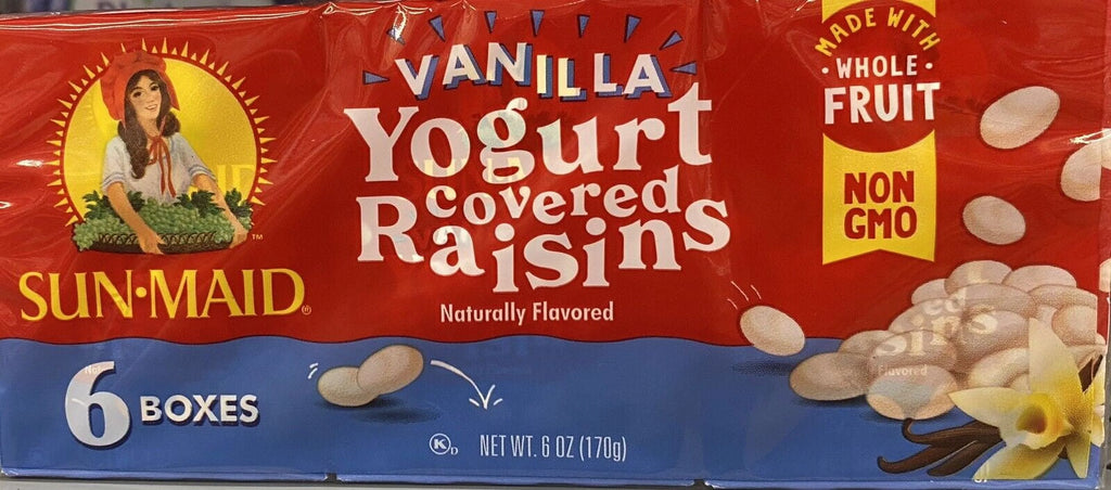 Vanilla Yogurt Covered Raisins 30 Boxes V7387