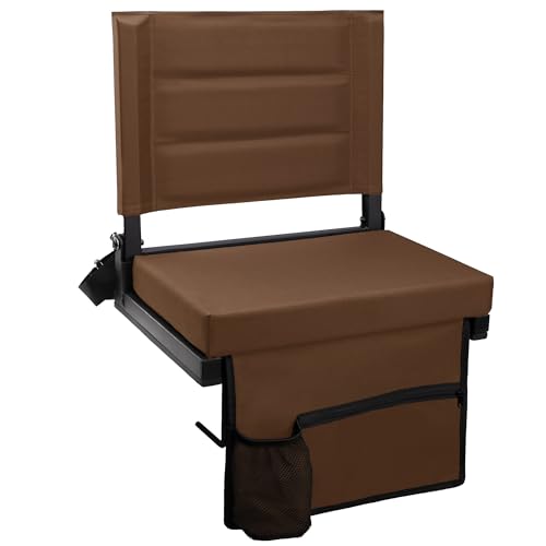 Portable Bleacher Seats with Back Support and Padded Cushion U21238