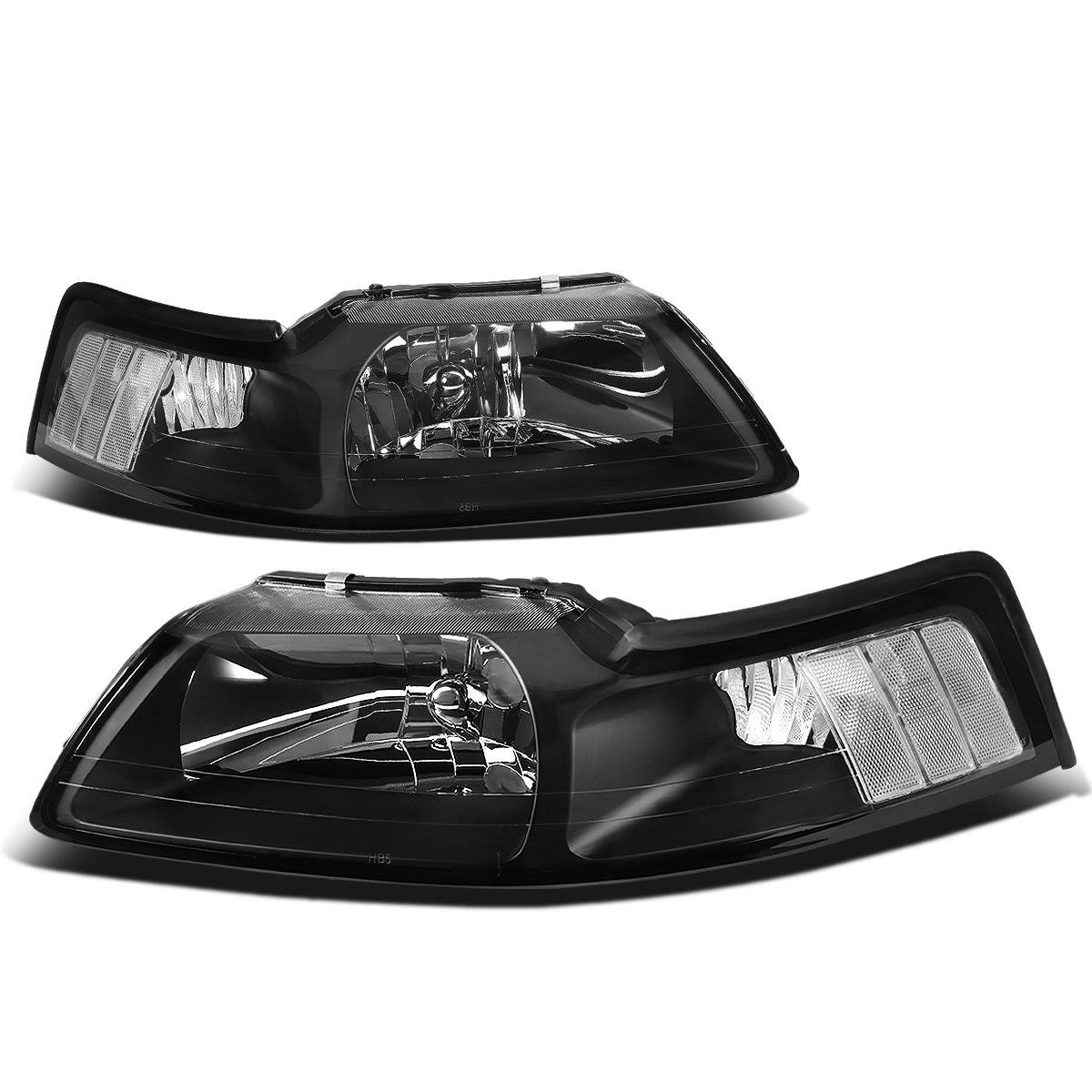 Black Housing Clear Corner Headlight Left + Right G73954