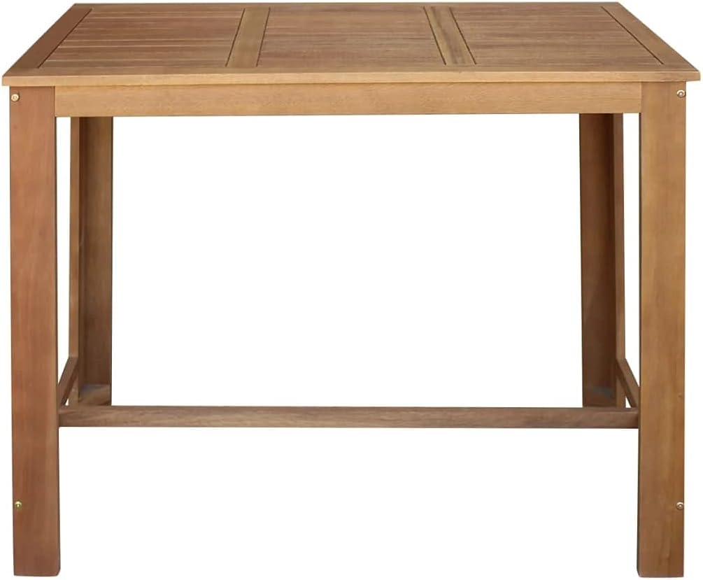 Solid Acacia Wood Bar Table 47.2"x23.6" Brown X753313