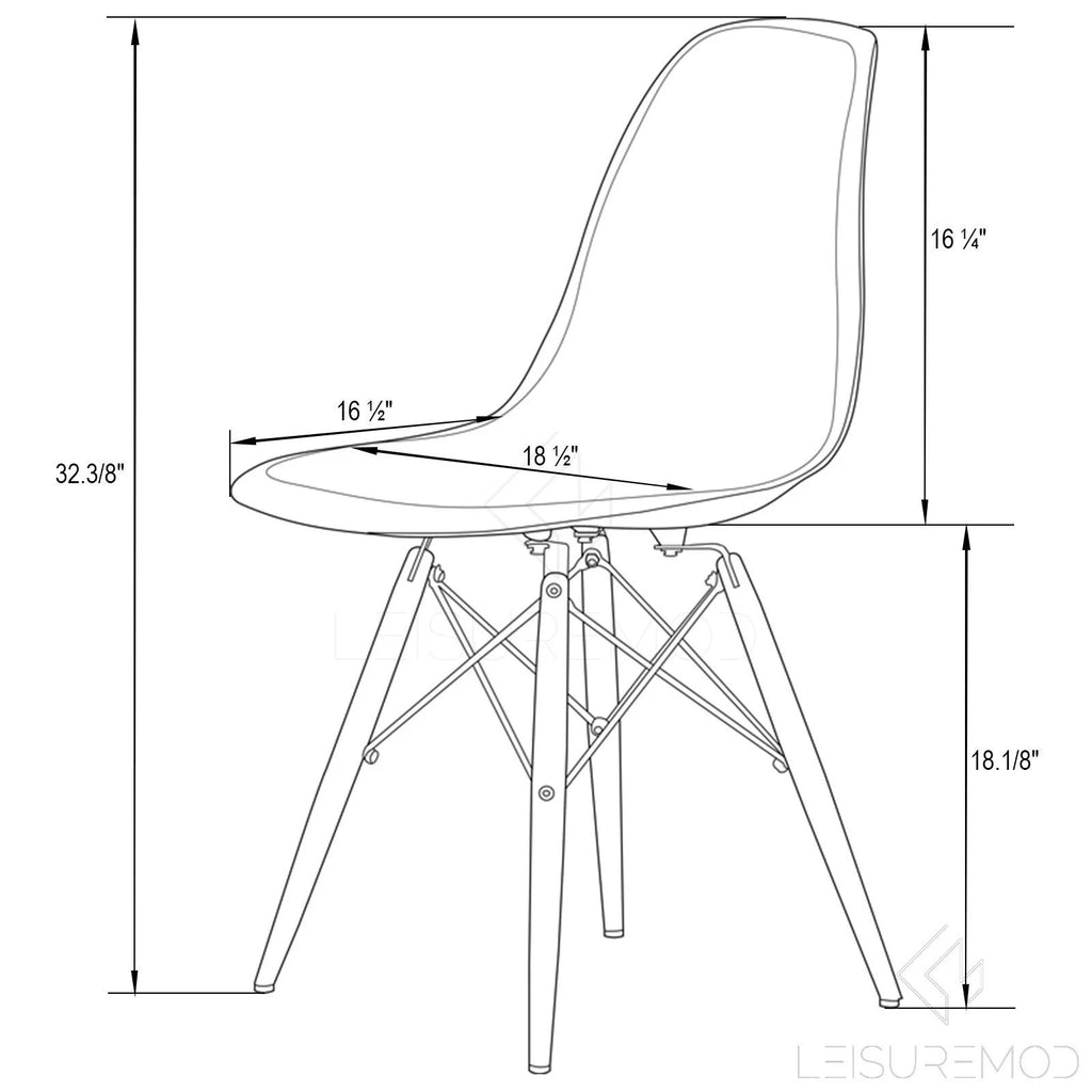 Transparent Orange Molded Side Chair Set of 2 J2773
