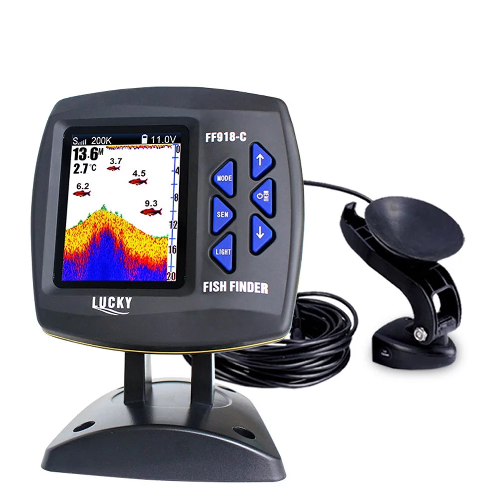 Color Screen Wired Fish Finder Dual Frequency 328ft/100m Water Depth X613