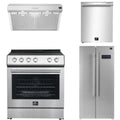 30 Electric Range, Range Hood, Refrigerator and Dishwasher in Stainless Steel B243