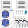 54,000 BTU 4 Zone Ceiling Cassette Ductless Air Conditioner and Heat Pump E2914