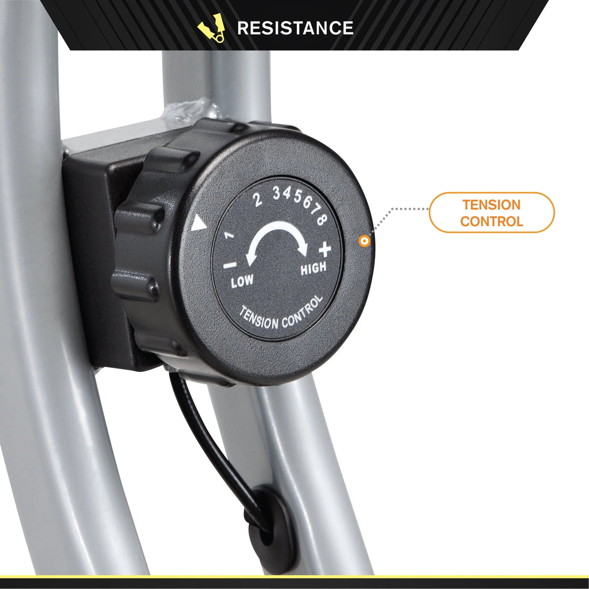 Folding Upright Exercise Bike with Adjustable Resistance T825683