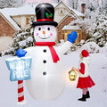 8 Foot Inflatable Snowman Penguin Decoration with LED Lights Q28004