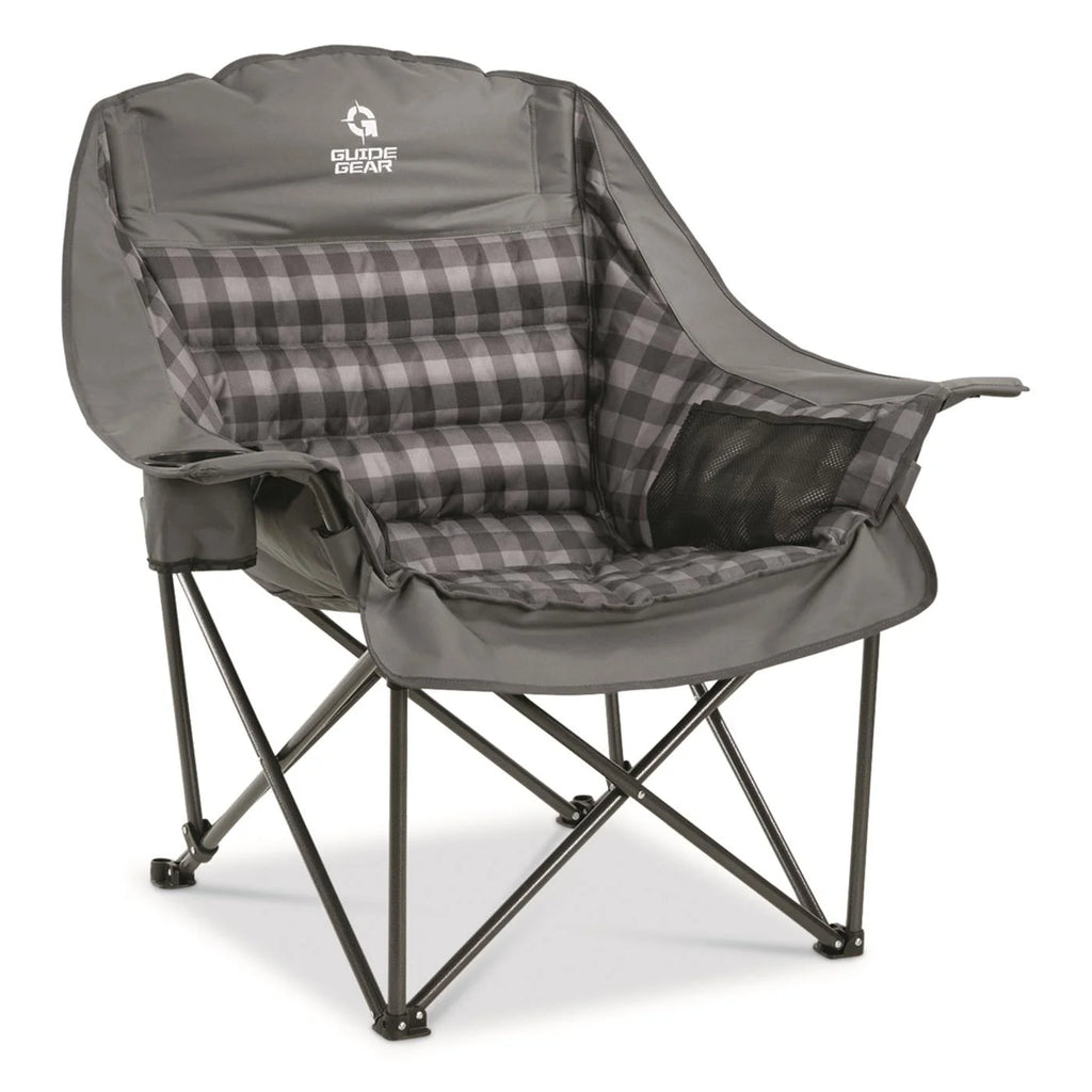 Oversized XL Padded Folding Camping Chair with Cup Holder Z396