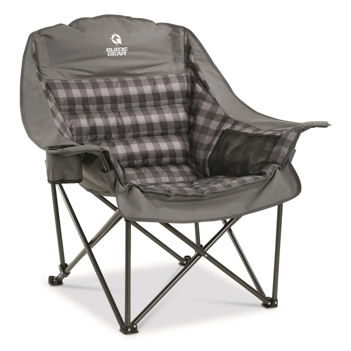 Oversized XL Padded Folding Camping Chair with Cup Holder Z396