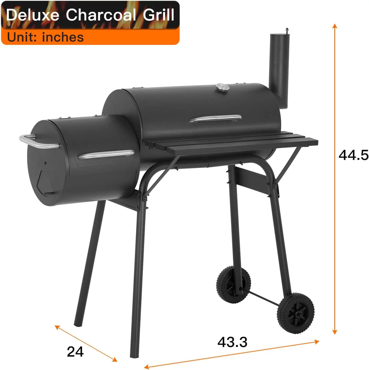 Charcoal Grills Outdoor BBQ Grill Portable Grill Offset Smoker E46210