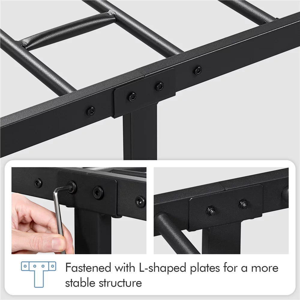 Queen Size Black Metal Platform Bed V717