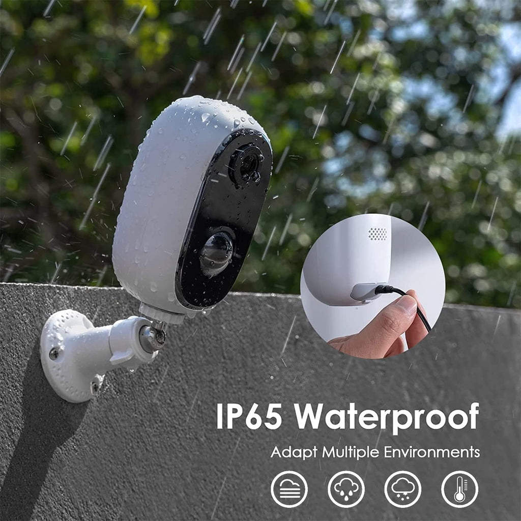 Battery Powered WiFi Wireless Security Camera 1080P Waterproof A739488