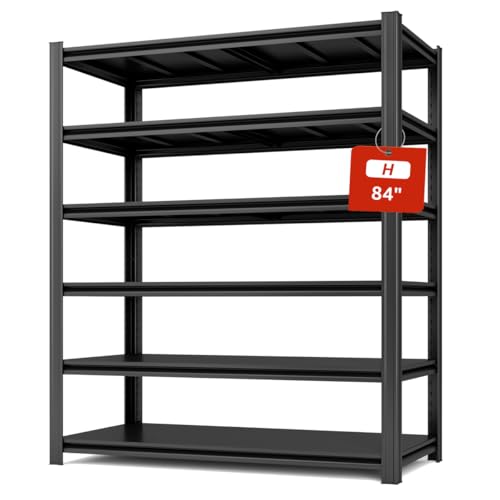5 Tier Adjustable Heavy Duty Metal Shelving Unit, Black M57252