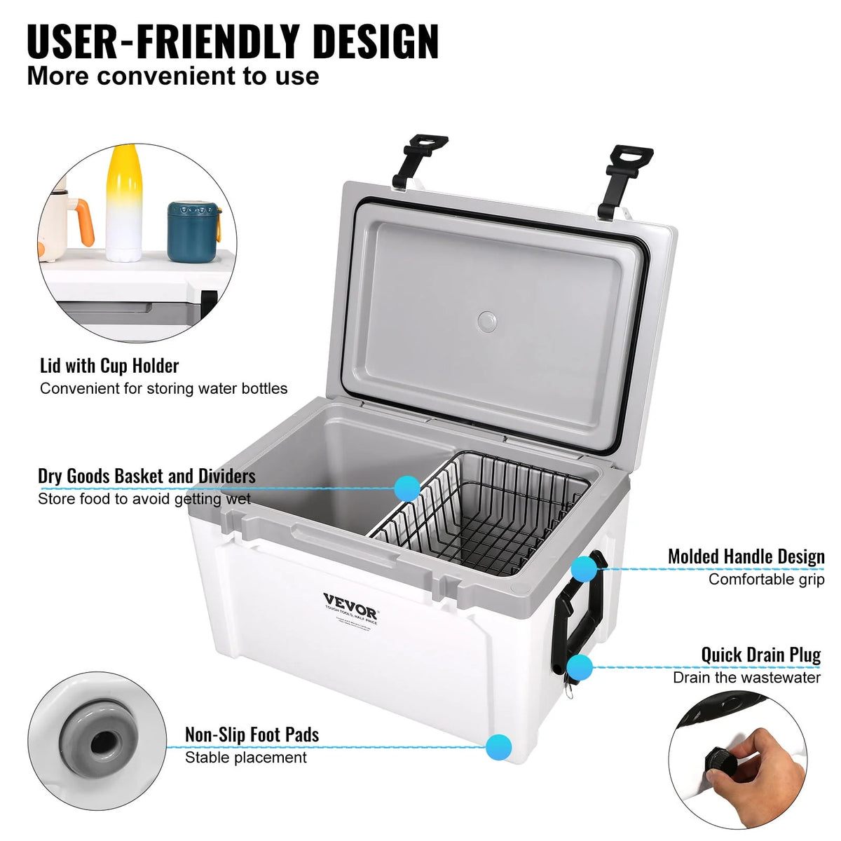25 Quart Insulated Portable Hard Cooler M656