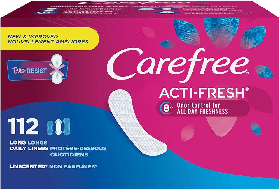 Long Body Shaped Panty Liners, 112 Count B3674
