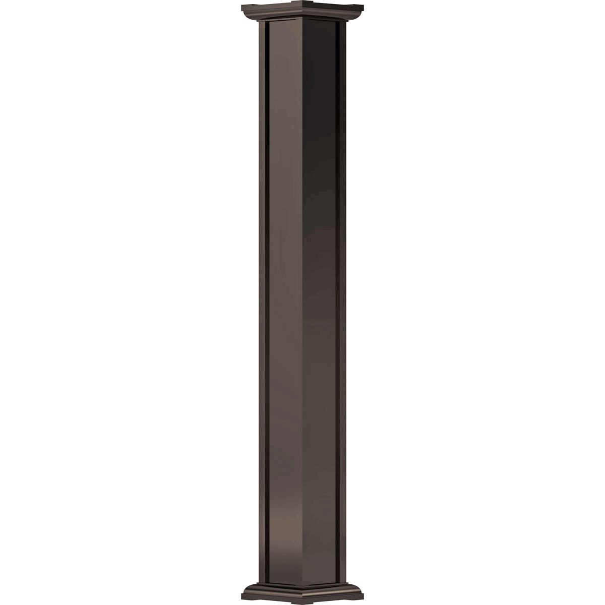8x22 Endura-Aluminum Square Non-Tapered Column Textured Brown Finish L24828