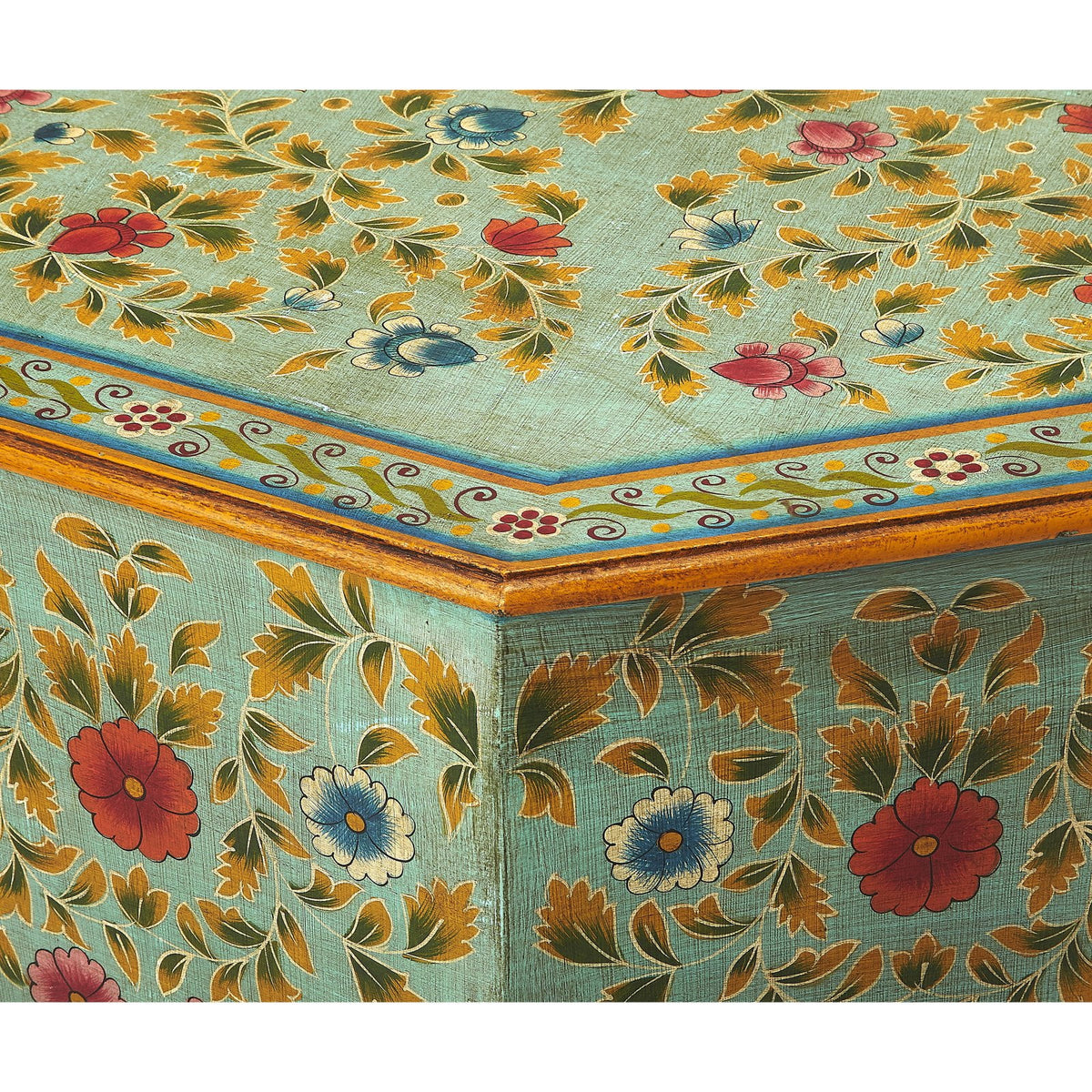 Hand Painted Coffee Table in Espresso K7365