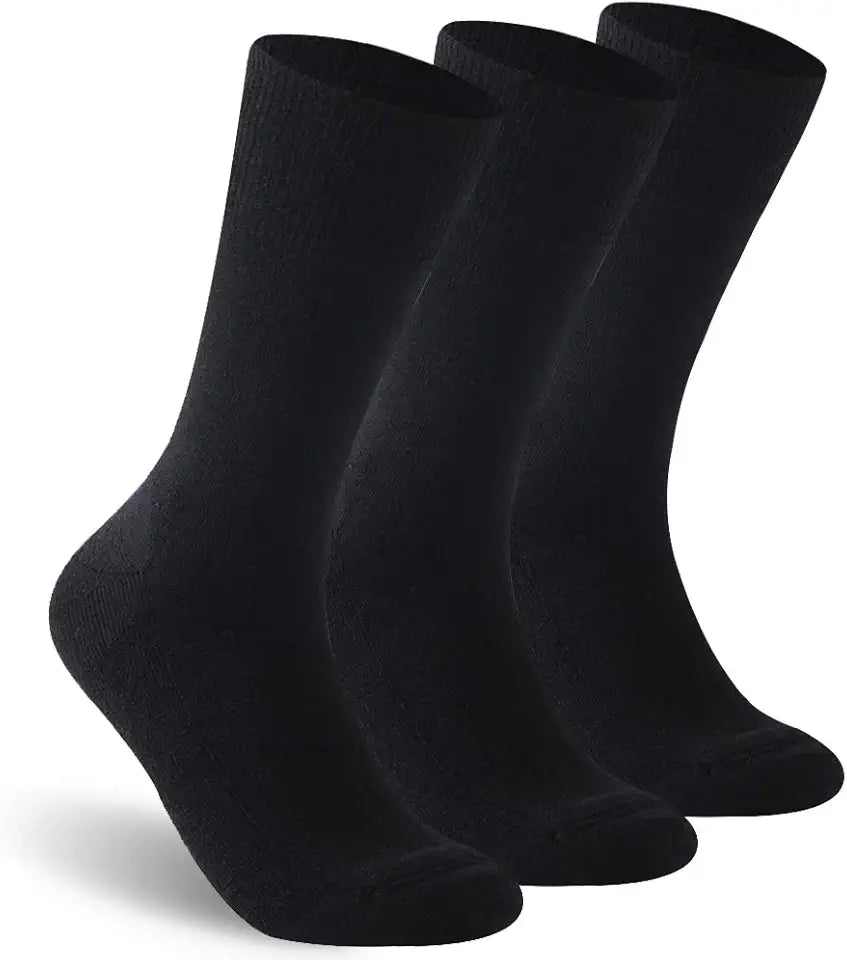 Merino Wool Non-Binding Crew Socks 3 Pairs A316