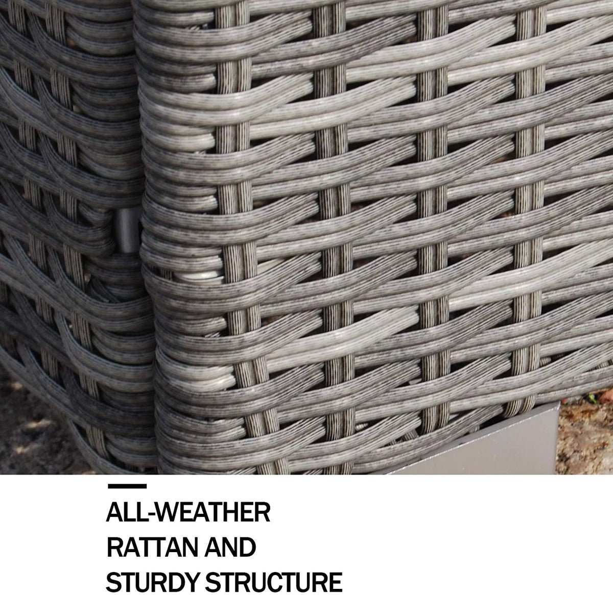6 Pieces PE Rattan Wicker Outdoor Sofa Conversation Set with Cushions S1122