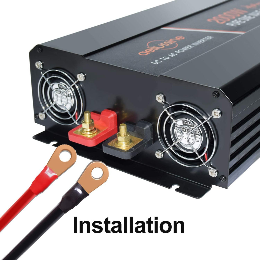 2000 Watt Pure Sine Wave Inverter 12v dc to ac 120v with LCD Display T36177